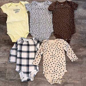 9 Month Girl Carter's Onesie Lot